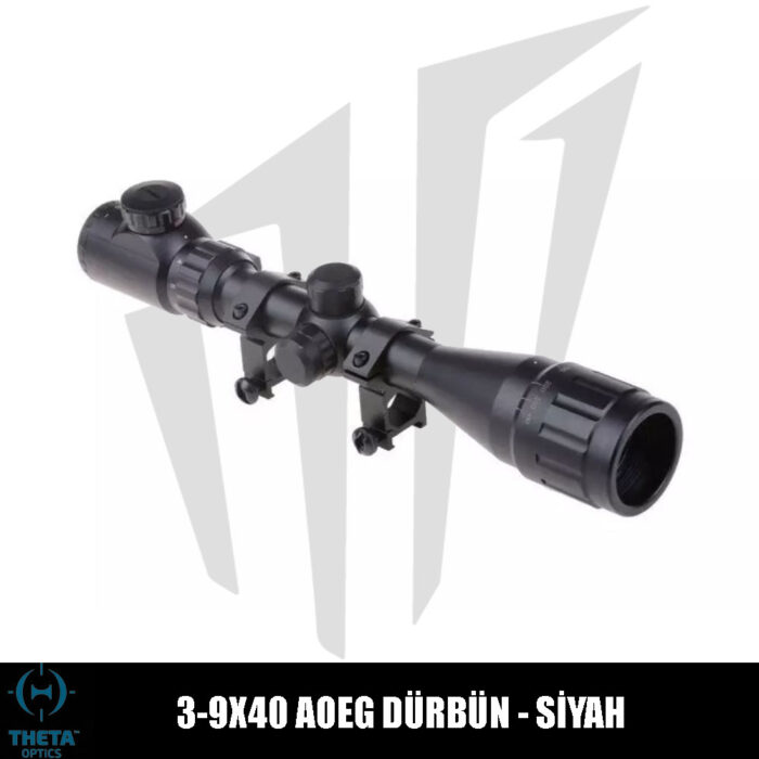 Theta Optics 3-9X40 AOEG Dürbün – Siyah