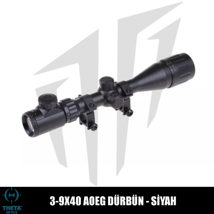 Theta Optics 3-9X40 AOEG Dürbün – Siyah