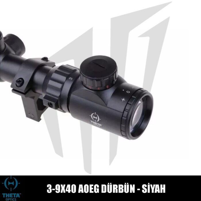 Theta Optics 3-9X40 AOEG Dürbün – Siyah