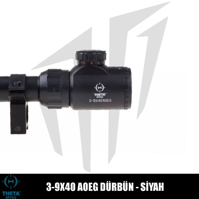 Theta Optics 3-9X40 AOEG Dürbün – Siyah