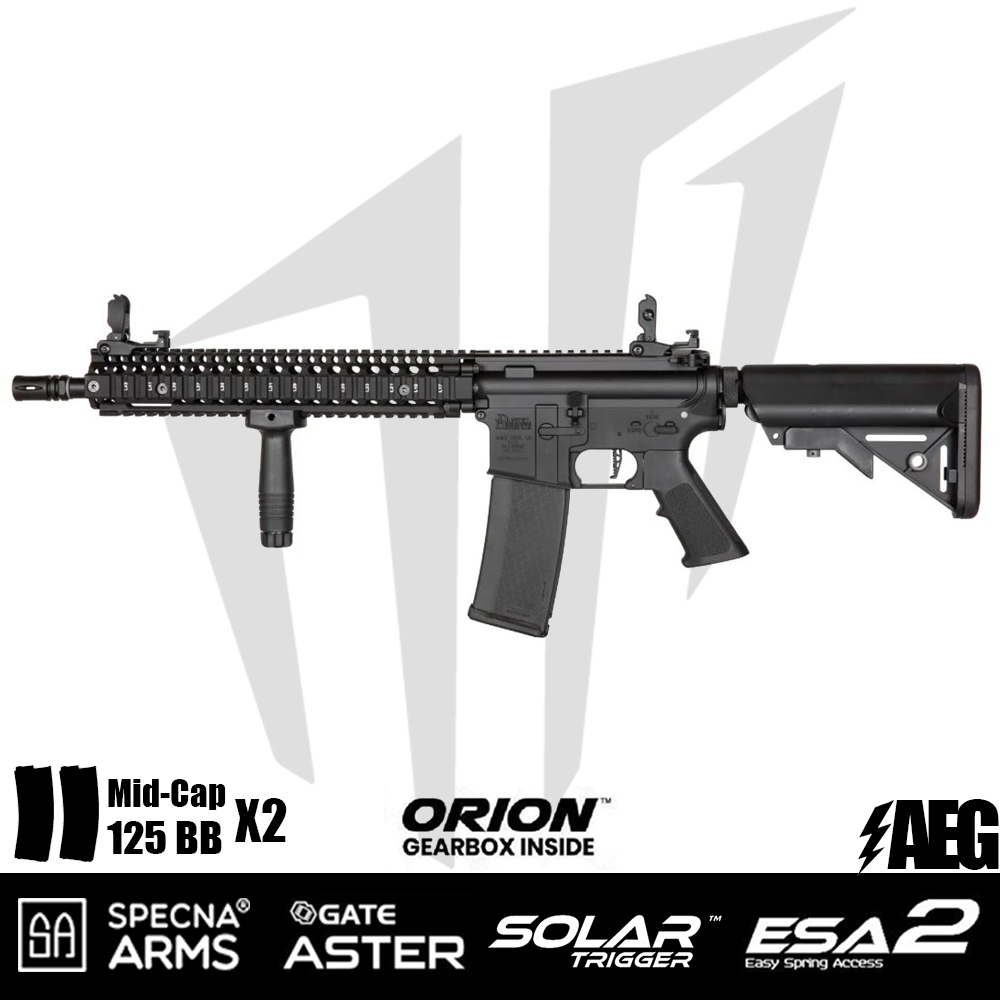 Specna Arms Daniel Defense® MK18 SA-E26 EDGE 2.0™ Airsoft Tüfeği – Siyah