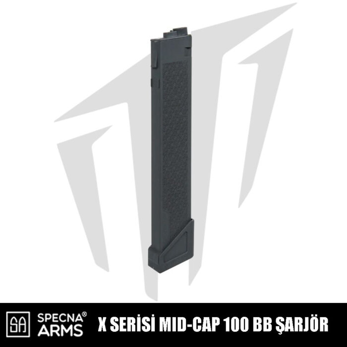 Specna Arms X Serisi Airsoft Tüfekler İçin 100BB’lik Mid-Cap S-Mag Airsoft Şarjör – Gri