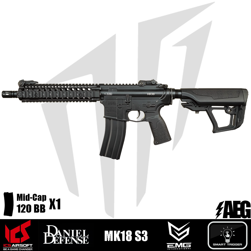 ICS Airsoft MK18 S3 Airsoft Tüfeği – Siyah