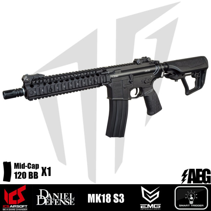 ICS Airsoft MK18 S3 Airsoft Tüfeği – Siyah