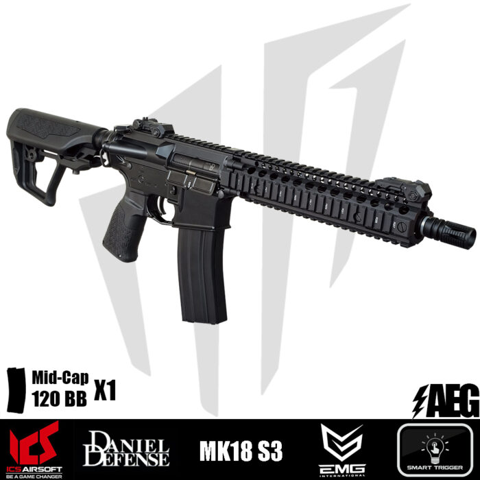 ICS Airsoft MK18 S3 Airsoft Tüfeği – Siyah