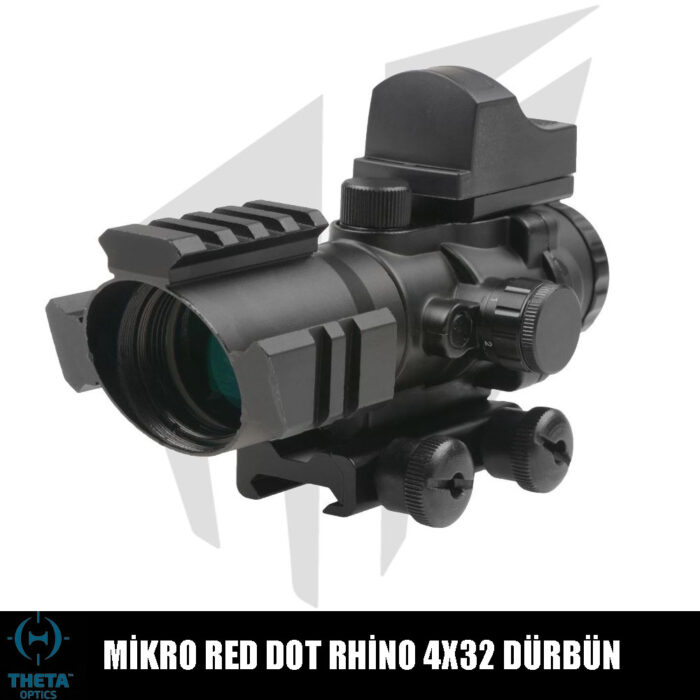 Theta Optics Mikro Red Dot Rhino 4X32 Dürbün – Siyah