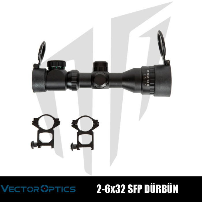 Vector Optics 2-6x32 SFP Dürbün – Siyah