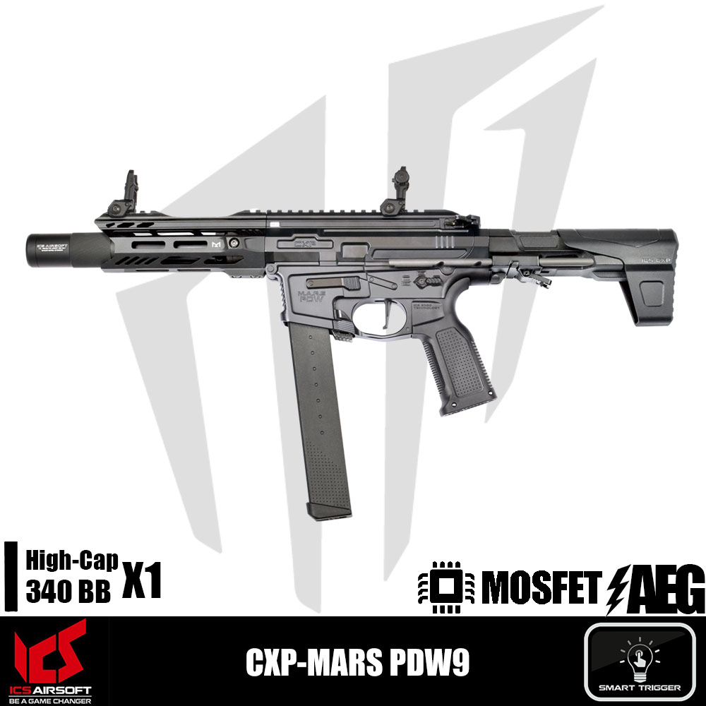 ICS Airsoft CXP-MARS PDW9 Airsoft Tüfeği – Siyah