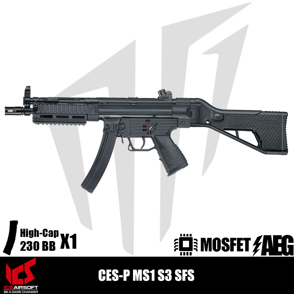 ICS Airsoft CES-P MS1 S3 SFS Airsoft Tüfeği – Siyah