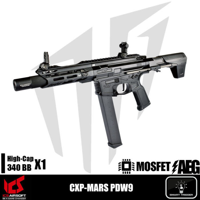 ICS Airsoft CXP-MARS PDW9 Airsoft Tüfeği – Siyah