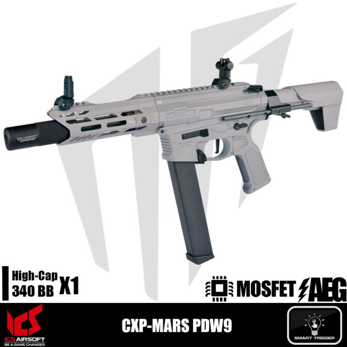 ICS Airsoft CXP-MARS PDW9 Airsoft Tüfeği – Urban Gri