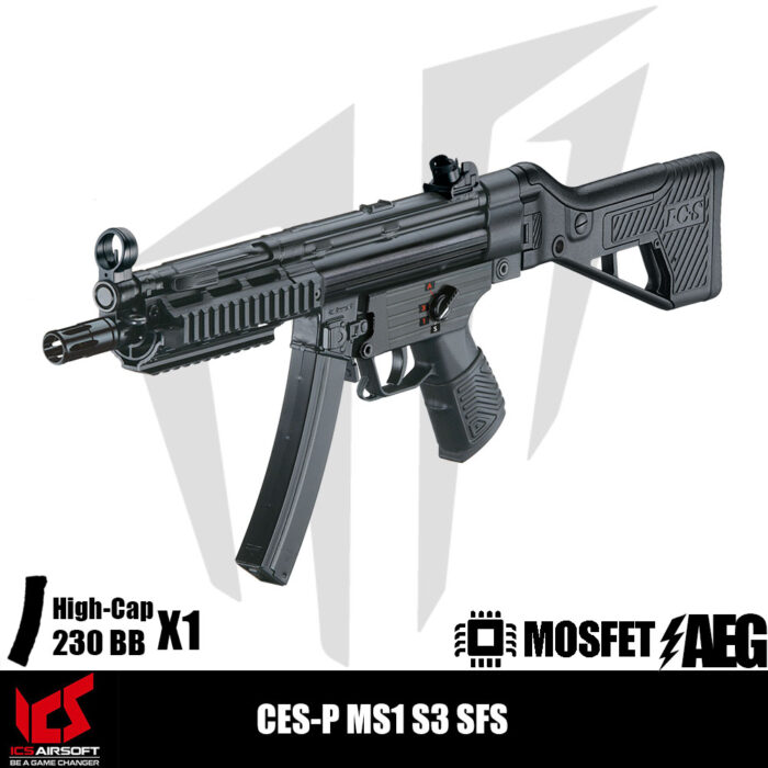 ICS Airsoft CES-P MS1 S3 SFS Airsoft Tüfeği – Siyah