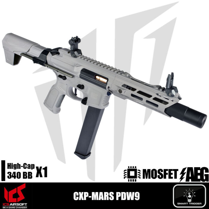 ICS Airsoft CXP-MARS PDW9 Airsoft Tüfeği – Urban Gri