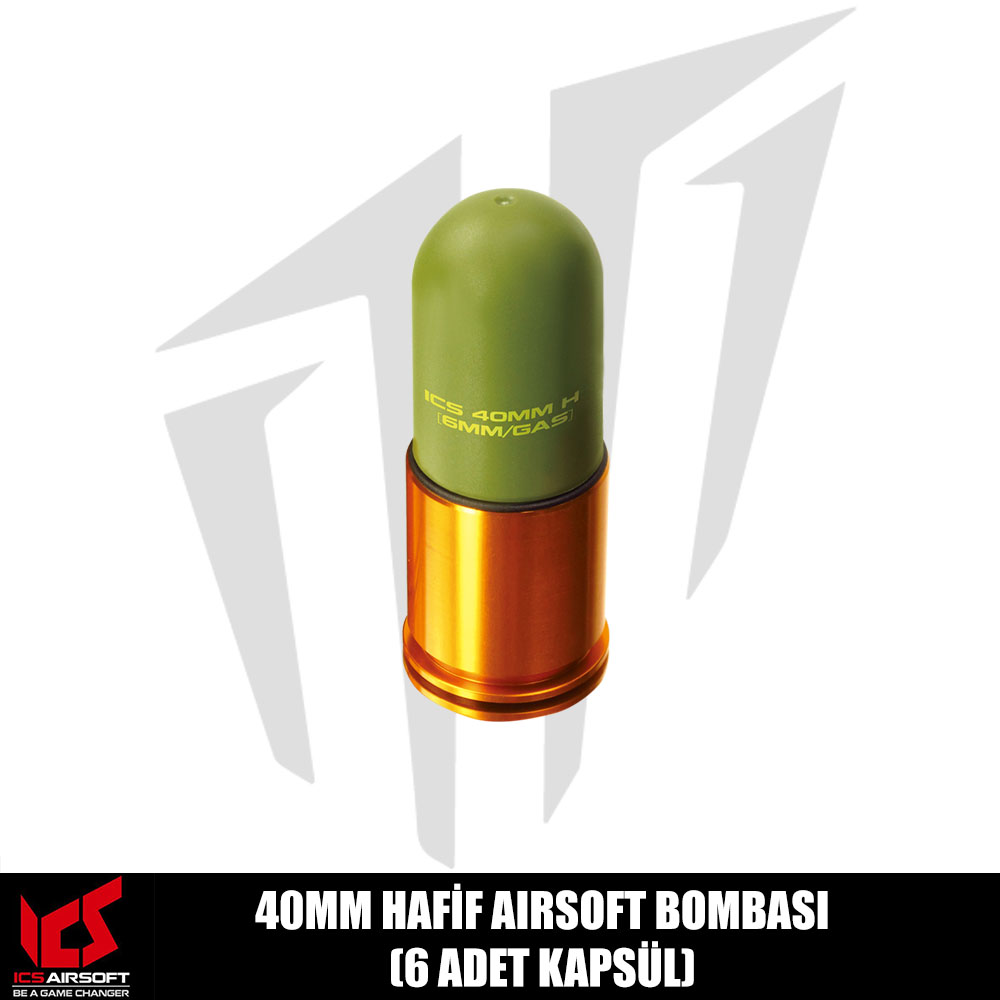 ICS Airsoft 40MM Hafif Airsoft Bombası (6 Adet/Kapsül)