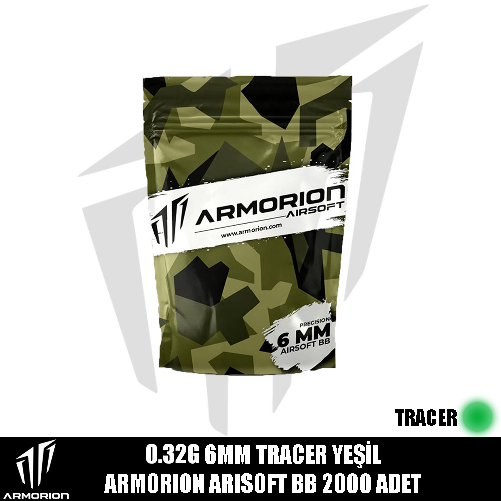 Armorion Airsoft BB 0.32g – 2000 Adet – Tracer Yeşil