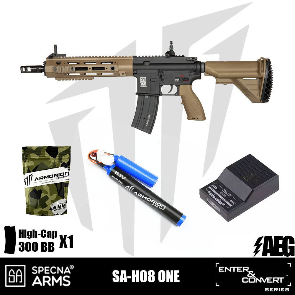 Specna Arms SA-H08 ONE™ Airsoft Tüfeği – Yarım Tan - Set Ürün (Pil,Şarj Aleti,BB)