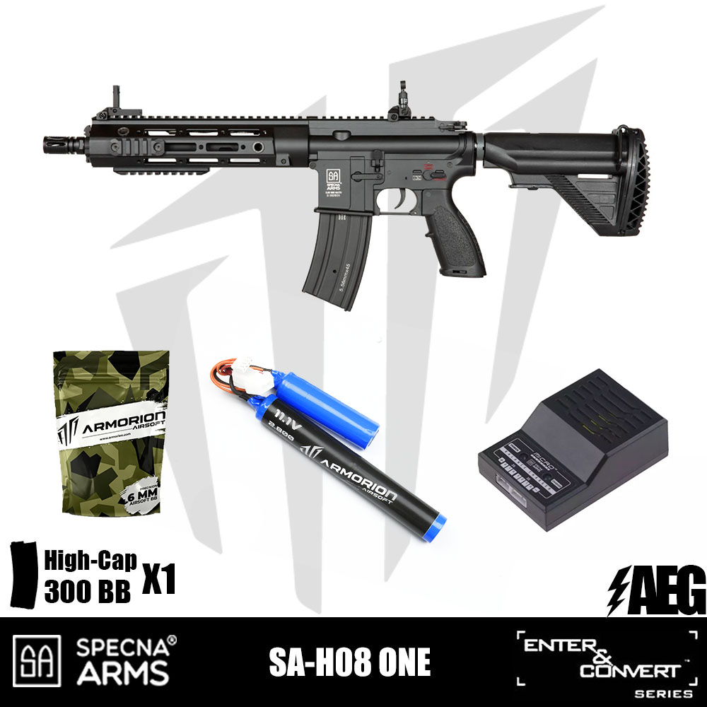 Specna Arms SA-H08 ONE Airsoft Tüfeği – Siyah - Set Ürün (Pil,Şarj Aleti,BB)