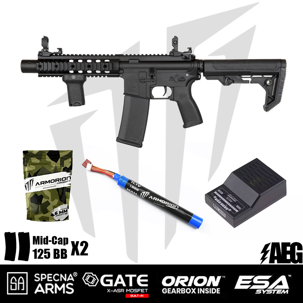 Specna Arms SA-E05 EDGE™ Airsoft Tüfeği – Light Ops Stock – Siyah - Set Ürün (Pil,Şarj Aleti,BB)