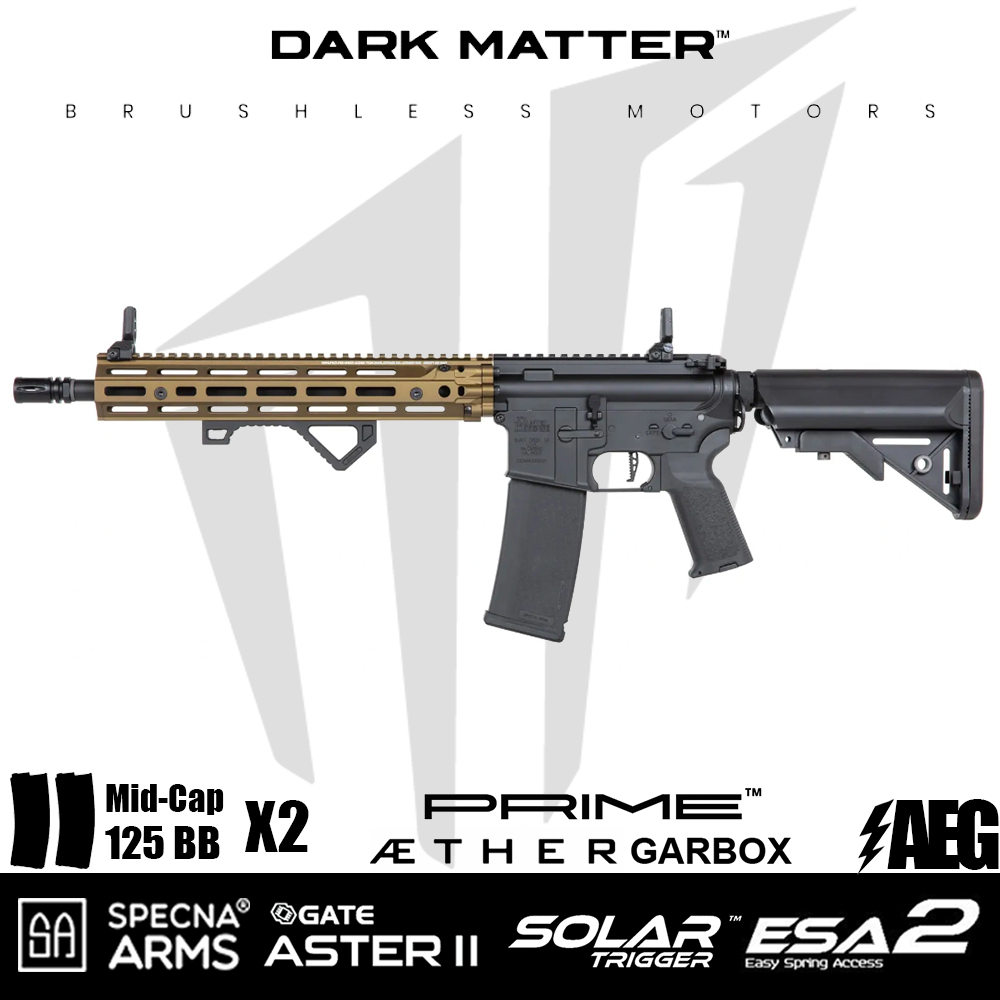 Specna Arms Daniel Defense® RIS III 12.5'' SA-P28 Prime™ Aster II ETU Fırçasız Motor Airsoft tüfeği - Chaos Bronz