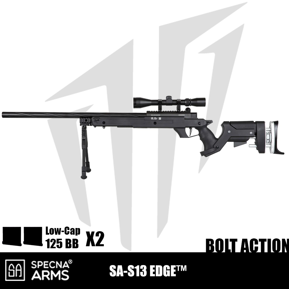 Specna Arms SA-S13 EDGE™ Dürbün Ve Bipod Airsoft Tüfeği – Siyah