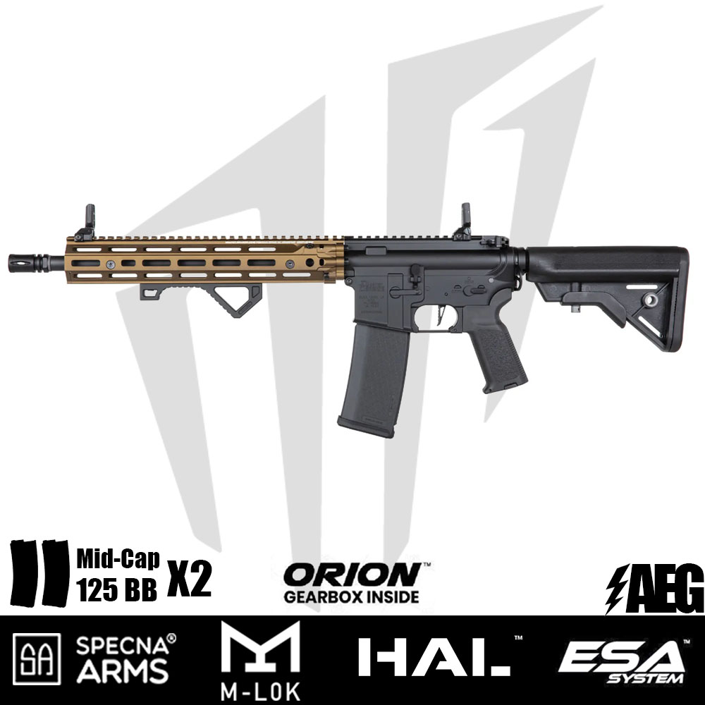 Specna Arms Daniel Defense® SA-E28 RIS III 14.5'' EDGE™ HAL ETU™ Airsoft Tüfeği - Chaos Bronz