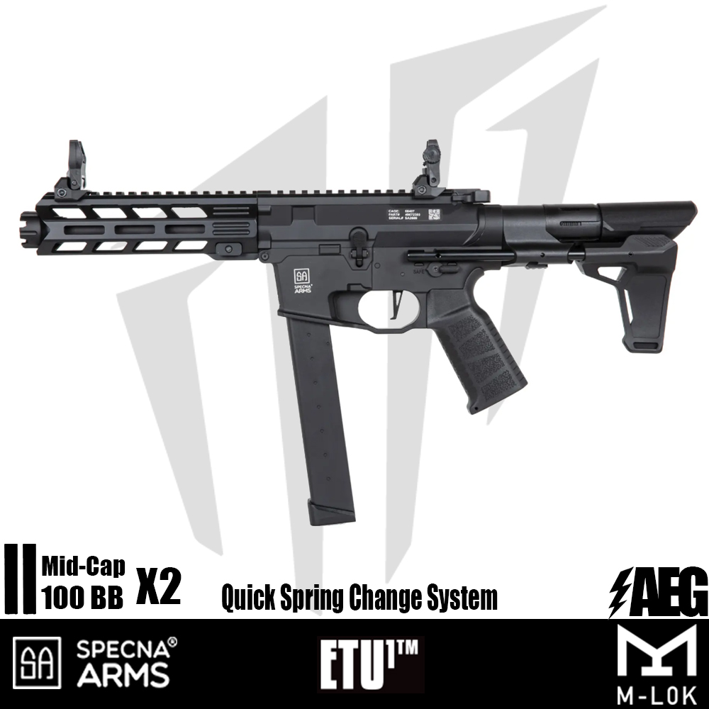 Specna Arms SA-X10 EDGE™ Airsoft Tüfeği – (30 rps) – Siyah