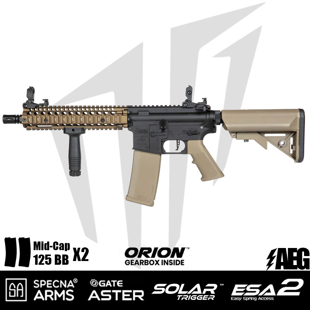 Specna Arms Daniel Defence® MK18 SA-E19 EDGE 2.0™GATE ASTER Airsoft Tüfeği – Chaos Bronz