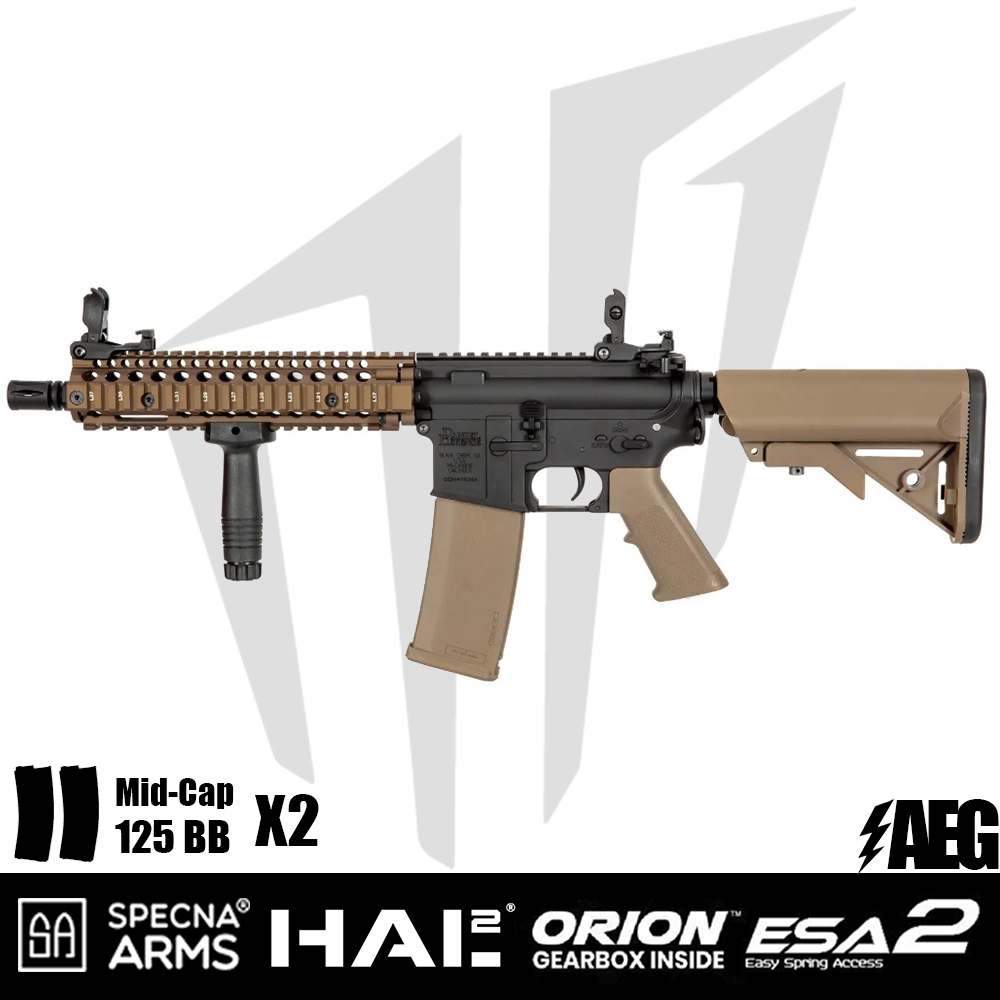 Specna Arms Daniel Defense® MK18 SA-E19 EDGE™ HAL² ™ Airsoft Tüfeği - Chaos Bronz