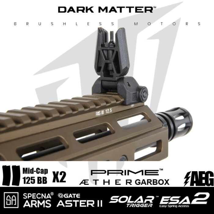 Specna Arms Daniel Defense® RIS III 12.5'' SA-P28 Prime™ Aster II ETU Fırçasız Motor Airsoft tüfeği - Chaos Bronz