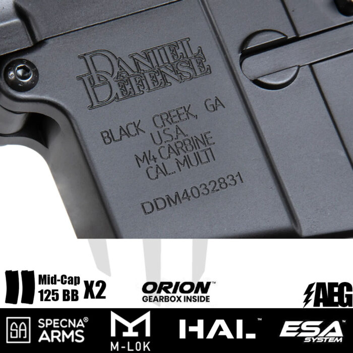 Specna Arms Daniel Defense® SA-E28 RIS III 14.5'' EDGE™ HAL ETU™ Airsoft Tüfeği - Yarım Gri