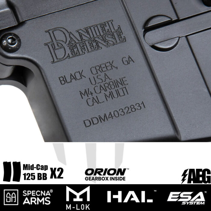 Specna Arms Daniel Defense® SA-E28 RIS III 14.5'' EDGE™ HAL ETU™ Airsoft Tüfeği - Siyah