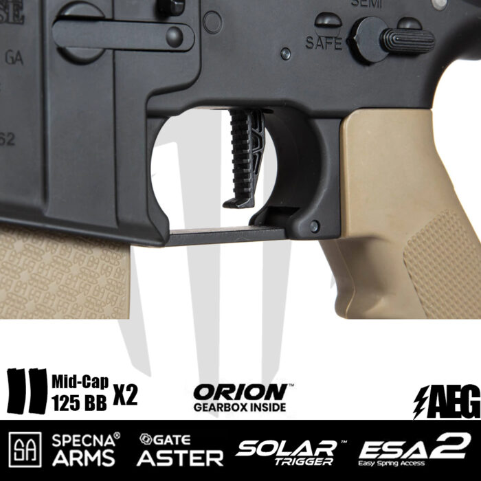 Specna Arms Daniel Defence® MK18 SA-E19 EDGE 2.0™GATE ASTER Airsoft Tüfeği – Chaos Bronz