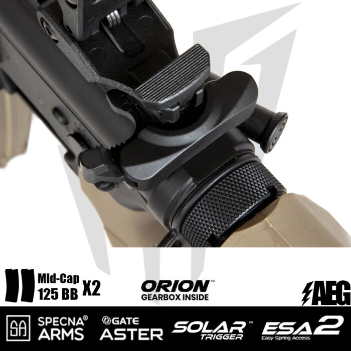 Specna Arms Daniel Defence® MK18 SA-E19 EDGE 2.0™GATE ASTER Airsoft Tüfeği – Chaos Bronz