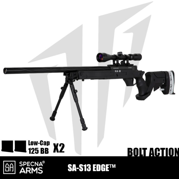 Specna Arms SA-S13 EDGE™ Dürbün Ve Bipod Airsoft Tüfeği – Siyah