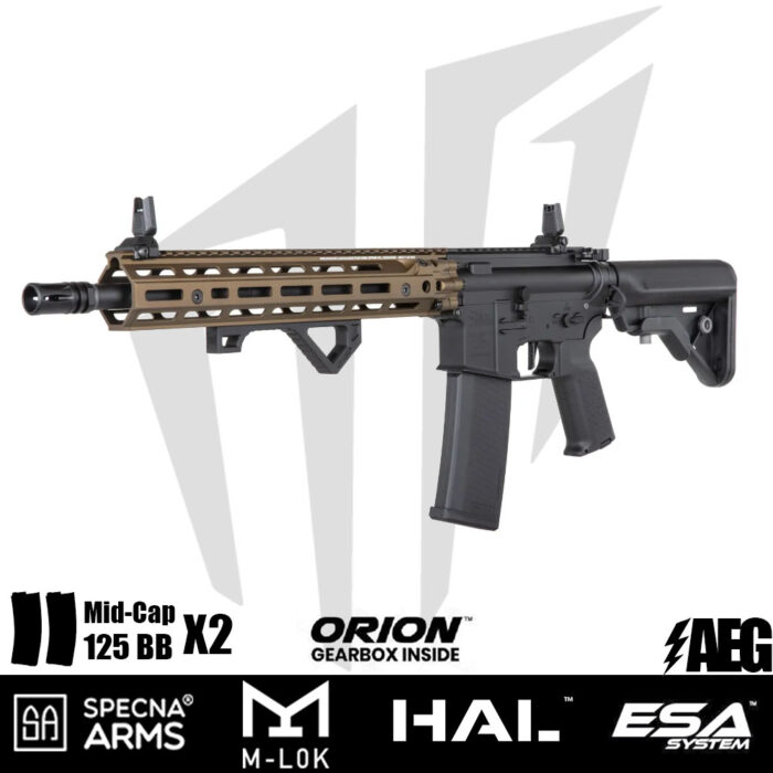 Specna Arms Daniel Defense® SA-E28 RIS III 14.5'' EDGE™ HAL ETU™ Airsoft Tüfeği - Chaos Bronz