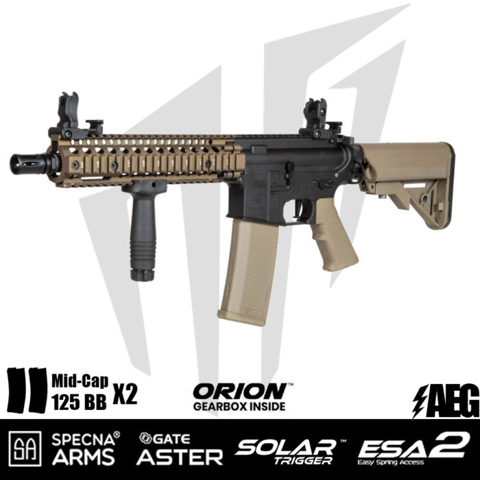 Specna Arms Daniel Defence® MK18 SA-E19 EDGE 2.0™GATE ASTER Airsoft Tüfeği – Chaos Bronz