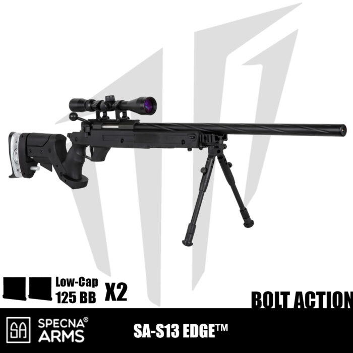 Specna Arms SA-S13 EDGE™ Dürbün Ve Bipod Airsoft Tüfeği – Siyah