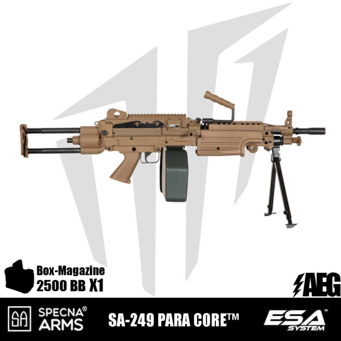 Specna Arms SA-249 PARA CORE™ LMG Airsoft Tüfeği - Tan