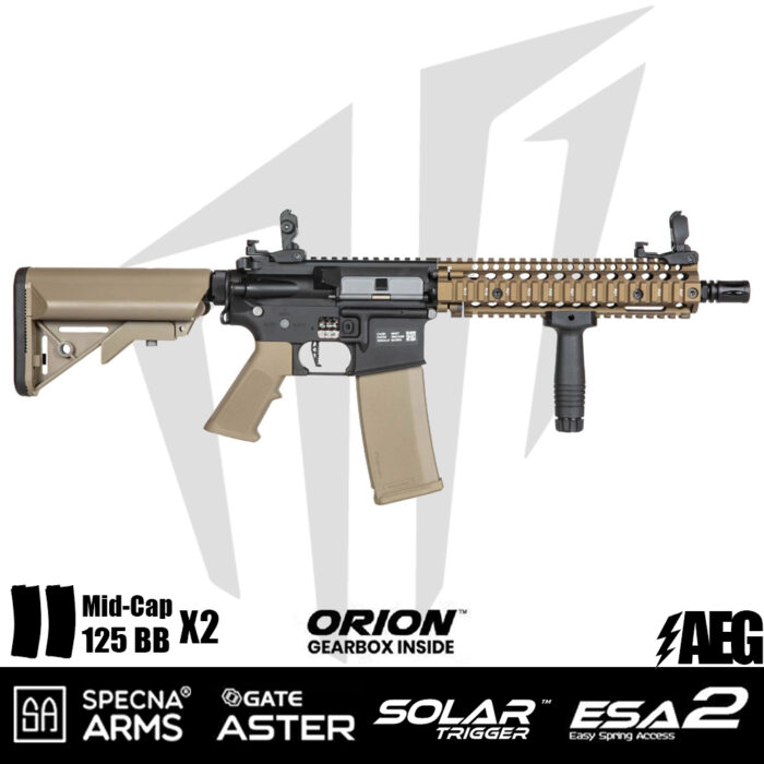 Specna Arms Daniel Defence® MK18 SA-E19 EDGE 2.0™GATE ASTER Airsoft Tüfeği – Chaos Bronz