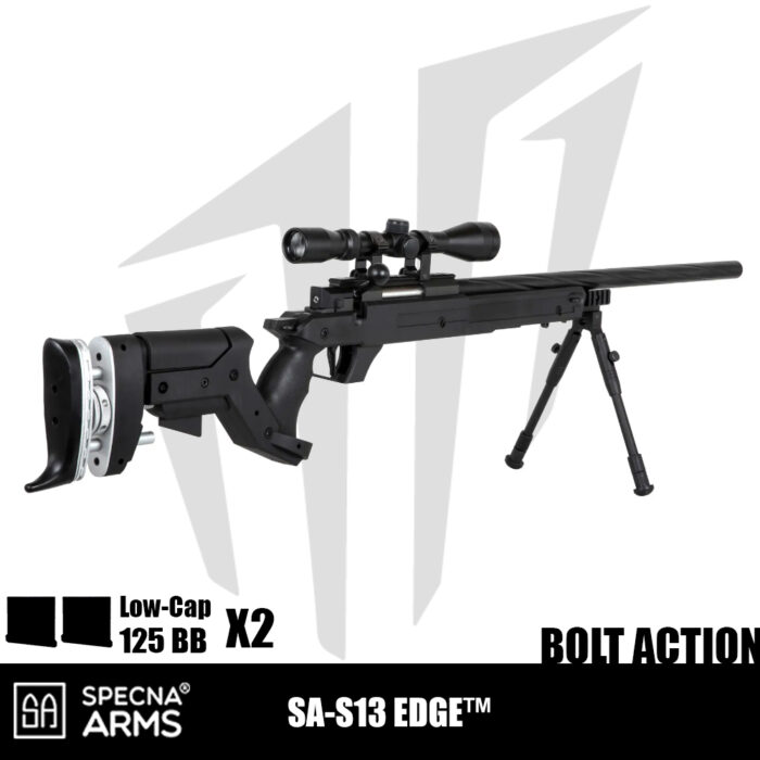 Specna Arms SA-S13 EDGE™ Dürbün Ve Bipod Airsoft Tüfeği – Siyah