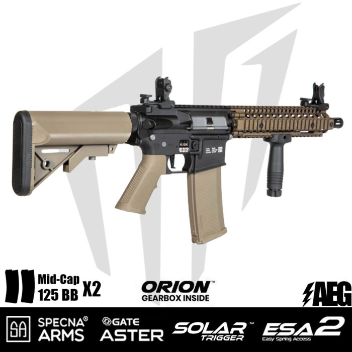 Specna Arms Daniel Defence® MK18 SA-E19 EDGE 2.0™GATE ASTER Airsoft Tüfeği – Chaos Bronz