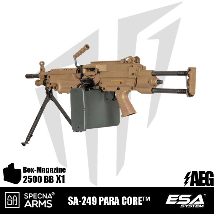 Specna Arms SA-249 PARA CORE™ LMG Airsoft Tüfeği - Tan