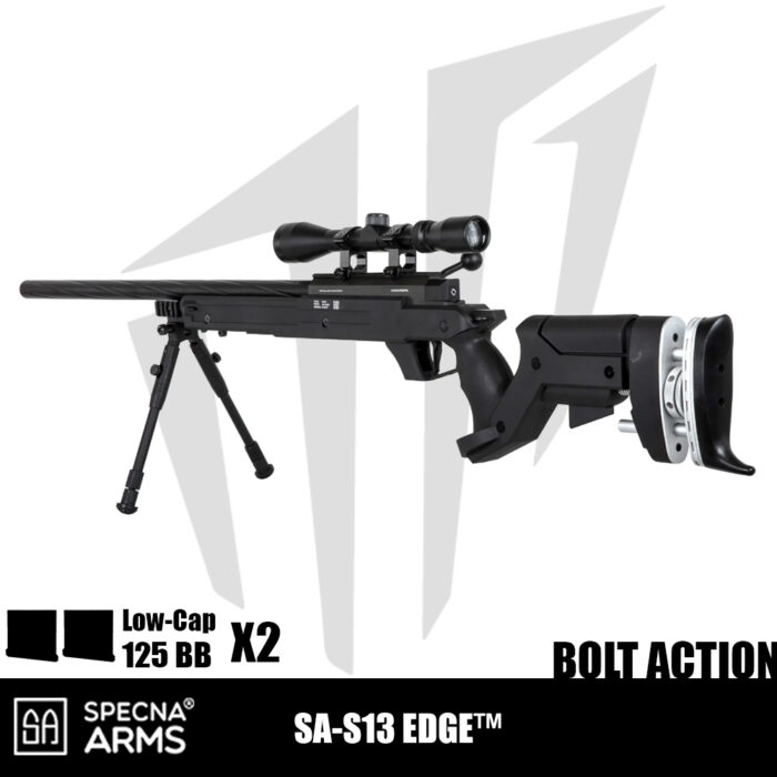 Specna Arms SA-S13 EDGE™ Dürbün Ve Bipod Airsoft Tüfeği – Siyah