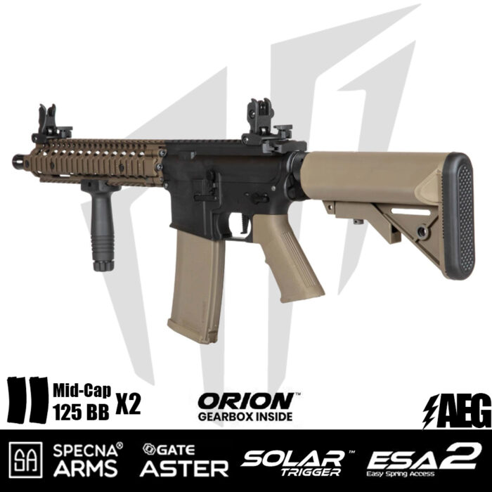 Specna Arms Daniel Defence® MK18 SA-E19 EDGE 2.0™GATE ASTER Airsoft Tüfeği – Chaos Bronz