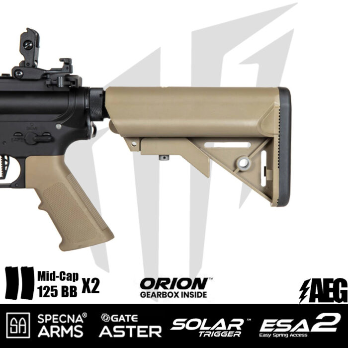 Specna Arms Daniel Defence® MK18 SA-E19 EDGE 2.0™GATE ASTER Airsoft Tüfeği – Chaos Bronz