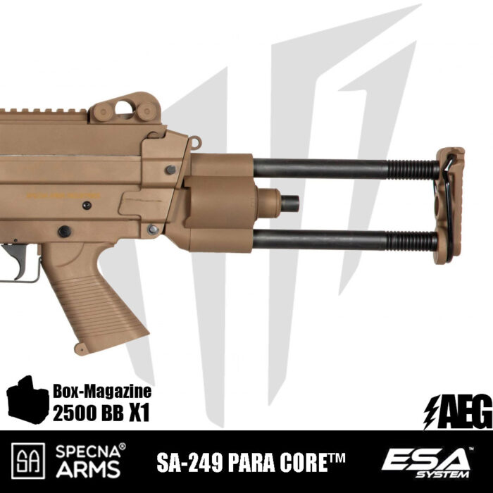 Specna Arms SA-249 PARA CORE™ LMG Airsoft Tüfeği - Tan