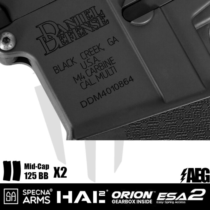 Specna Arms Daniel Defense® MK18 SA-E19 EDGE™ HAL² ™ Airsoft Tüfeği – Siyah