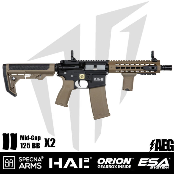 Specna Arms SA-E08 EDGE™ Light Ops Dipçik HAL²™ Airsoft Tüfeği - Half-Tan