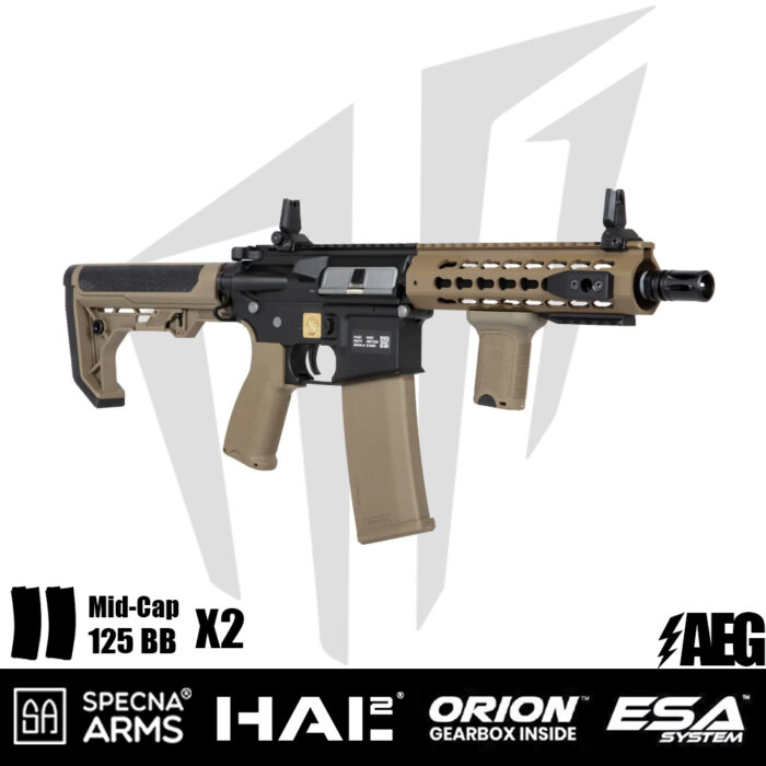 Specna Arms SA-E08 EDGE™ Light Ops Dipçik HAL²™ Airsoft Tüfeği - Half-Tan