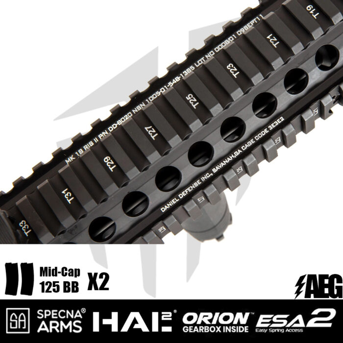 Specna Arms Daniel Defense® MK18 SA-E19 EDGE™ HAL² ™ Airsoft Tüfeği – Siyah